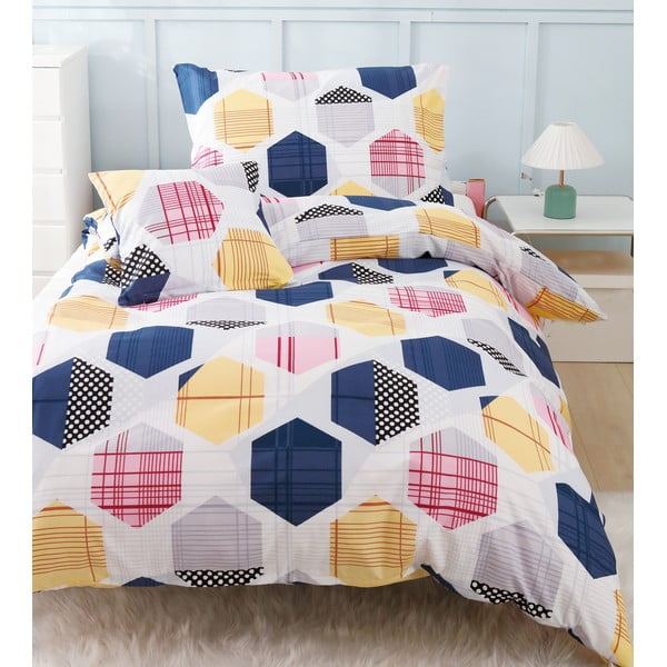 Pościel jednoosobowa z mikrosatyny 3-częściowa 140x200 cm Amelie – My House-image-3