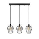 Czarna lampa wisząca z 3 kloszami Opviq lights Tel Long