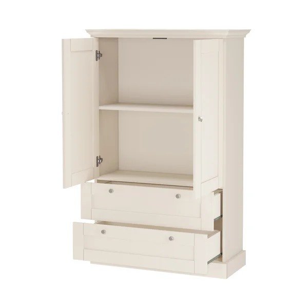Beżowa szafka z matowym wykończeniem 83x130x35 cm Binz – Støraa-image-3