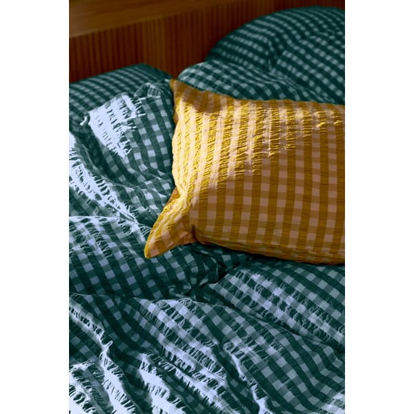 Zielono-niebieska pościel jednoosobowa z kory 140x200 cm Bæk&Bølge – JUNA-image-4