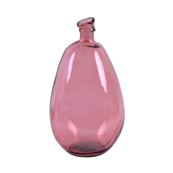 Różowy wazon ze szkła z recyklingu Ego Dekor Simplicity, wys. 47 cm