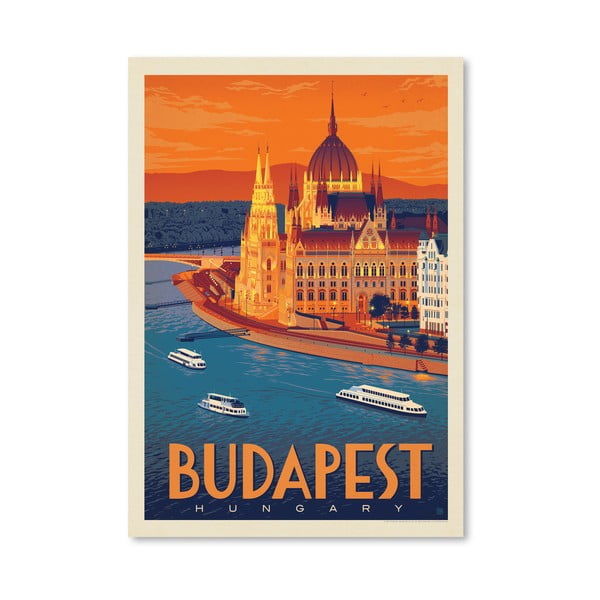 Plakat Americanflat Budapest, 42x30 cm