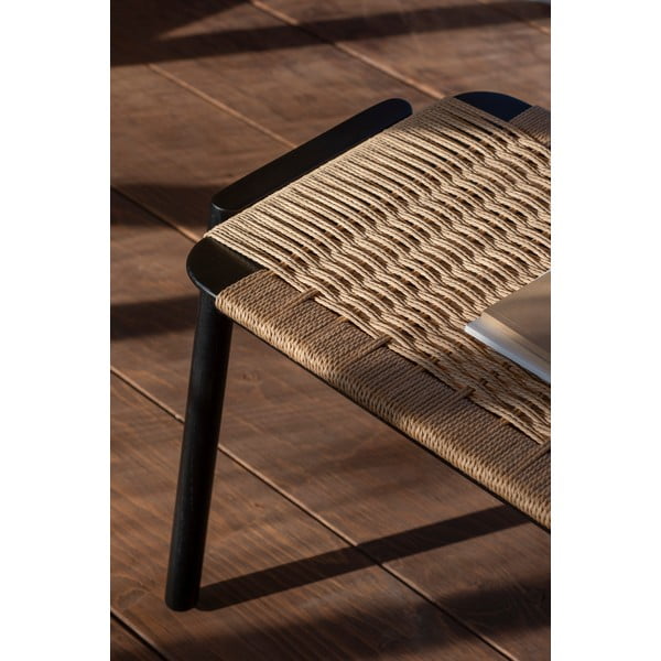 Czarno-naturalna ławka Klupa – Gazzda-image-4