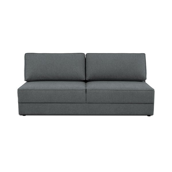 Ciemnoszara rozkładana sofa ze schowkiem 202 cm Dora – Scandic