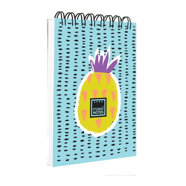 Niebieski notatnik Makenotes Sweet Pineapple, A7
