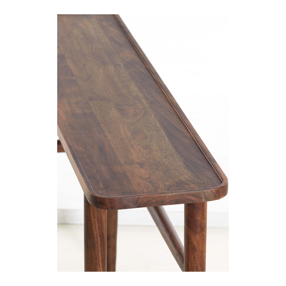 Brązowa konsola z litego drewna akacjowego 30x120 cm Qiano – Light & Living (zdjęcie 6)