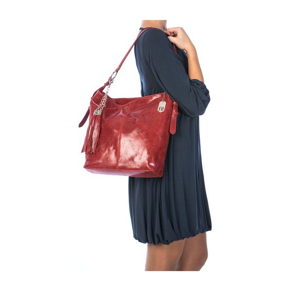 Skórzana torebka Hobo Red-image-4