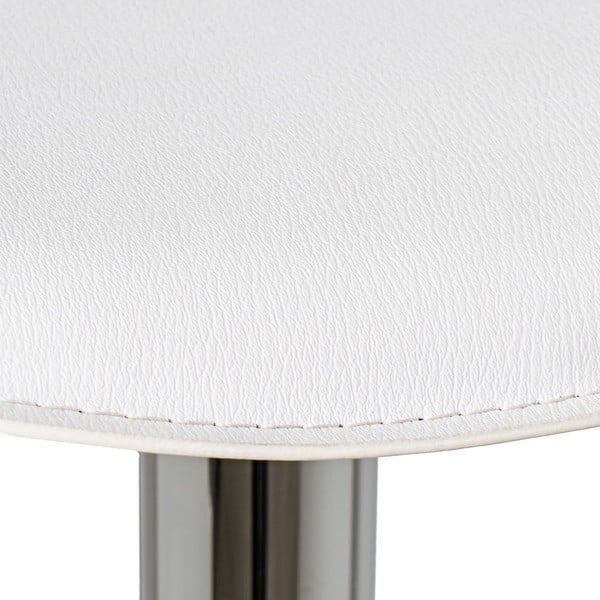 Białe tapicerowane hokery zestaw z regulowaną wysokością 2 szt. (wysokość siedziska 73 cm) – Casa Selección-image-3