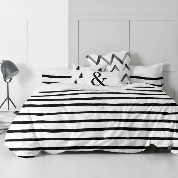 Bawełniana poszwa na kołdrę Blanc Stripes, 140x200 cm-image-4