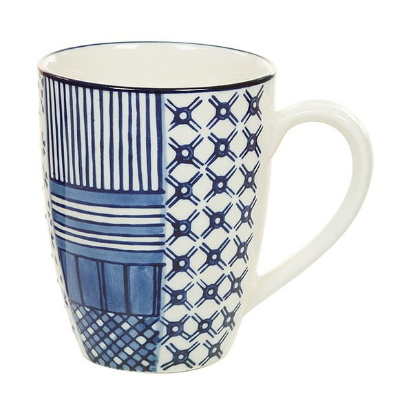 Niebiesko-biały kubek ceramiczny Santiago Pons Meknec