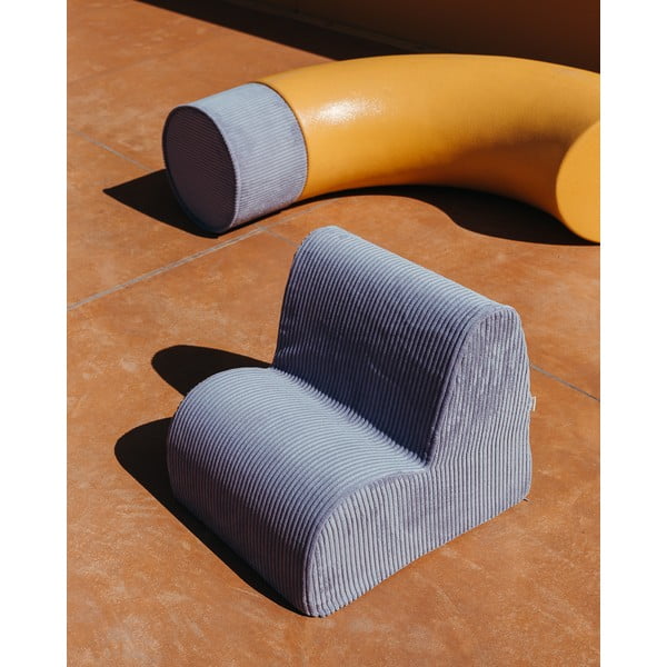 Niebieski sztruksowy fotel dziecięcy Cloud – Wigiwama-image-3