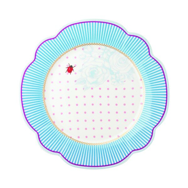 Porcelanowy talerz Stripie Lisbeth Dahl, 24 cm, 4 szt.-image-1