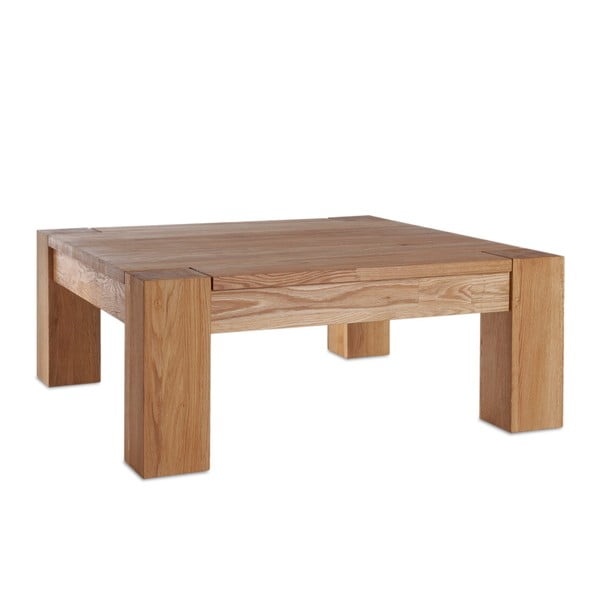 Stolik z drewna dębowego Solid, 85x85 cm