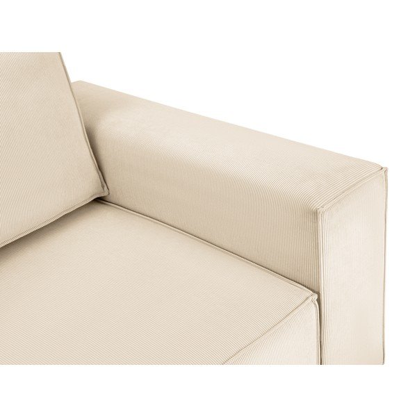 Beżowa sztruksowa rozkładana sofa Mazzini Sofas Azalea-image-1