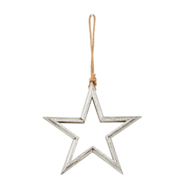 Dekoracja wisząca Archipelago Wooden Gold Star, 21 cm