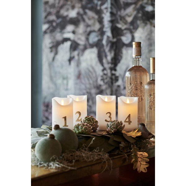 Zestaw 4 dekoracji świetlnych LED Sirius Sara Gold, wys. 13 cm-image-1