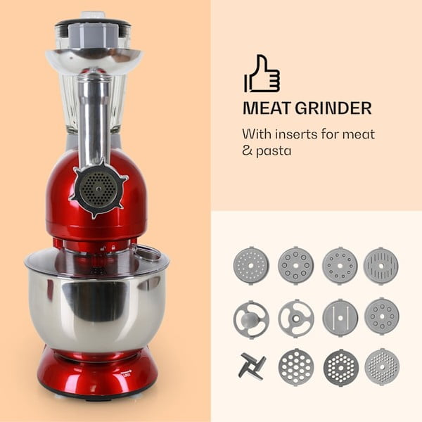 Czerwony wielofunkcyjny robot kuchenny Klarstein Lucia Rossa-image-3