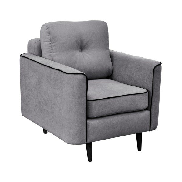 Szary fotel z ciemnymi nogami Mazzini Sofas Wasp-image-1