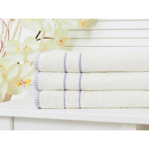 Lawendowo-kremowy ręcznik 50x90 cm – B.E.S.-image-1