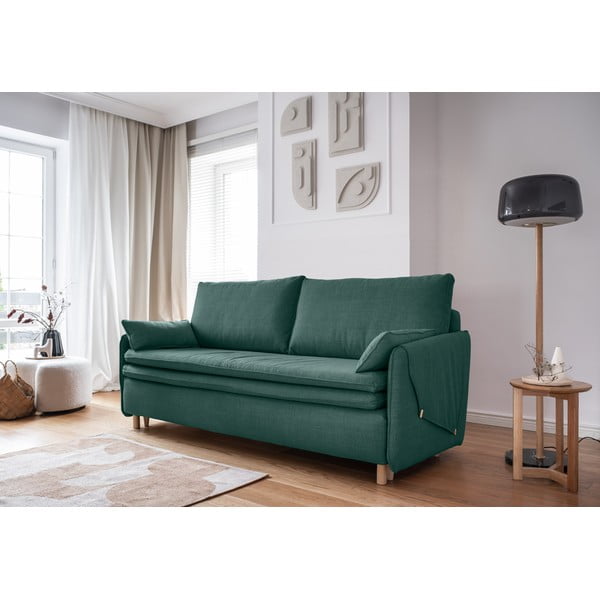 Turkusowa rozkładana sofa 207 cm Simon – Miuform-image-3