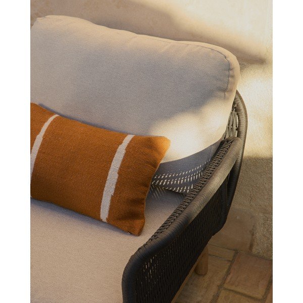 Beżowy tapicerowany fotel ogrodowy Alipa – Kave Home-image-2