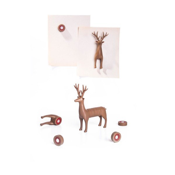 Zestaw magnesów w kształcie jelonków Qualy&CO Magnetic My Deer-image-2