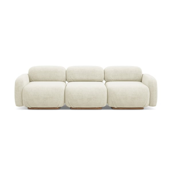 Kremowa sofa modułowa z materiału bouclé 270 cm Ailani – Makamii