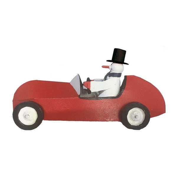 Figurka świąteczna Snowman in Sportscar – G-Bork