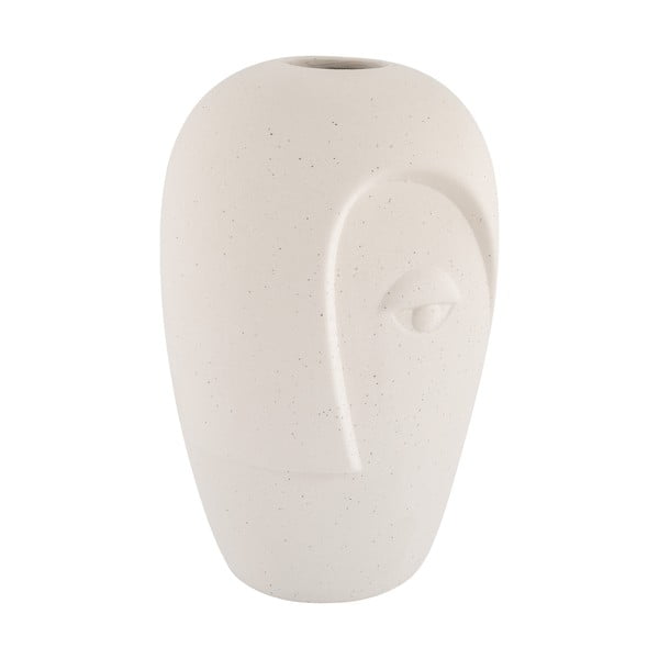 Kremowy ceramiczny wazon (wysokość 19,5 cm) Face – House Nordic