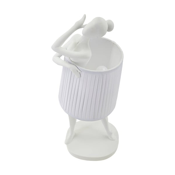 Biała lampa stołowa z tekstylnym kloszem (wysokość 62,5 cm) Ballet – Mauro Ferretti-image-2