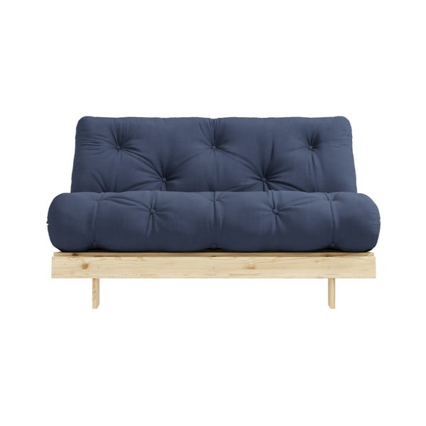 Sofa rozkładana z ciemnoniebieskim obiciem Karup Design Roots Raw/Navy-image-3