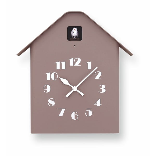 Brązowy zegar z kukułką Lemnos Clock Dachs Cuckoo