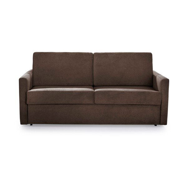 Brązowa sofa rozkładana z materacem Scandic Soul-image-3