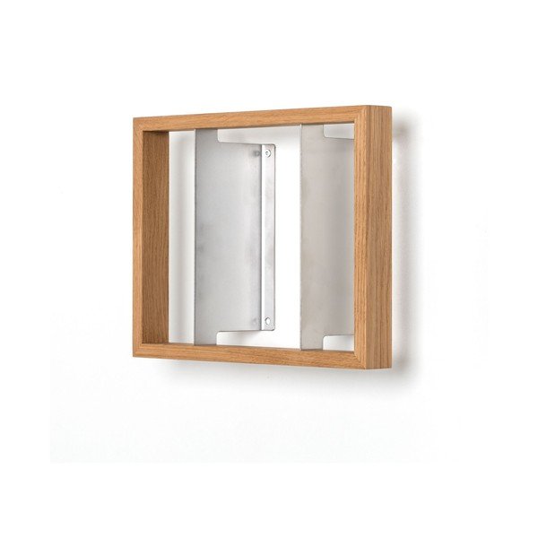 Półka na książki z drewna dębowego das kleine b b4, 25x32 cm