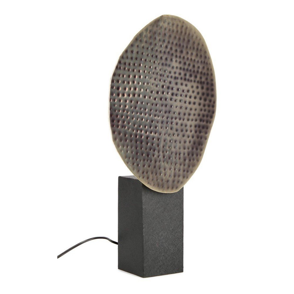 Antracytowa metalowa lampa stołowa z metalowym kloszem (wysokość 57 cm) Neev – Bizzotto