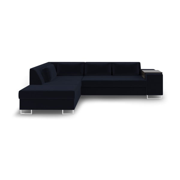 Ciemnoniebieska rozkładana sofa lewostronna Cosmopolitan Design San Antonio