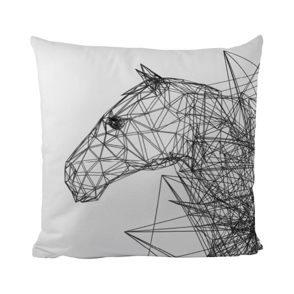 Poduszka Black Shake Horse from Wires, 40x40 cm