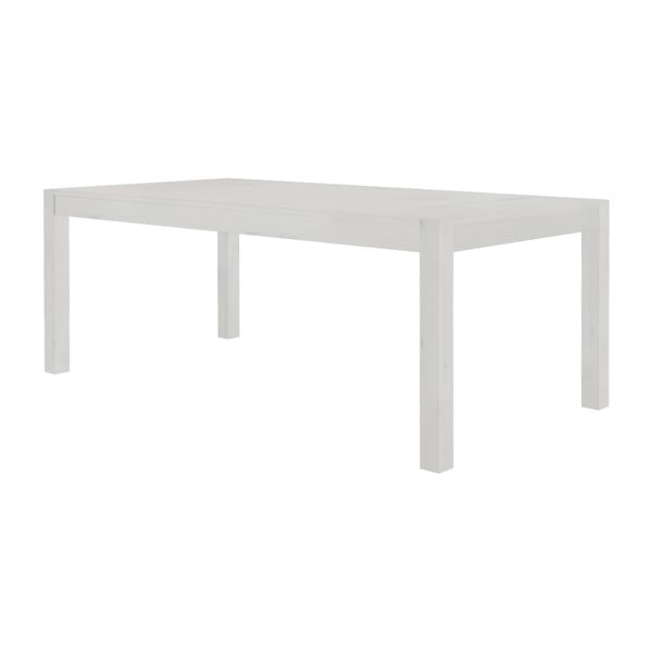 Biały stół do jadalni z litego drewna sosnowego Støraa Monique, 75x200 cm