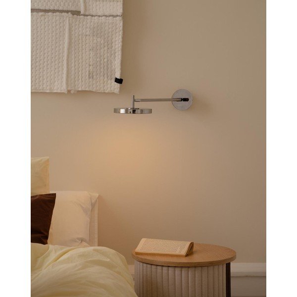 Kinkiet LED z elastyczną konstrukcją/ze ściemniaczem do kontaktu w kolorze srebra z połyskiem ø 15 cm Asteria Wall Long – UMAGE-image-3