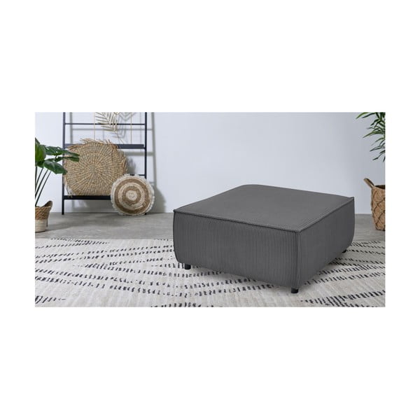 Ciemnoszary sztruksowy podnóżek Nihad modular – Bobochic Paris-image-1