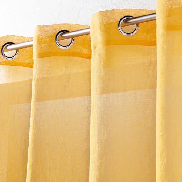 Żółta firanka 140x280 cm Telma – douceur d'intérieur-image-1