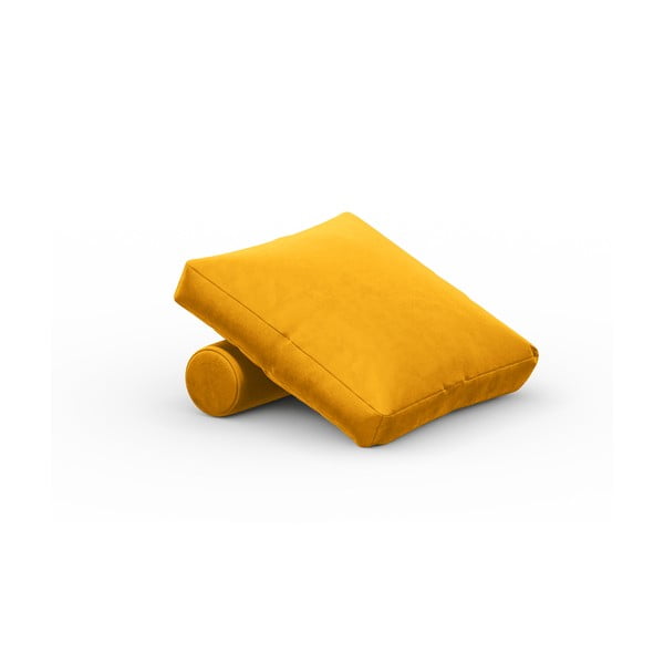 Żółta aksamitna poduszka do sofy modułowej Rome Velvet – Cosmopolitan Design