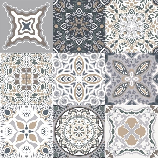 Komplet 9 dekoracyjnych naklejek ściennych Ambiance Orfeo, 10x10 cm-image-2