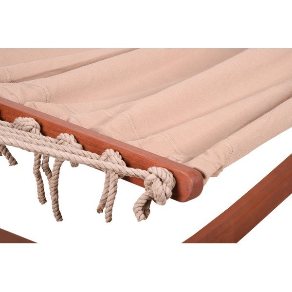 Hamak ogrodowy z konstrukcją z drewna eukaliptusowego Garden Pleasure Hammock Madeira-image-2