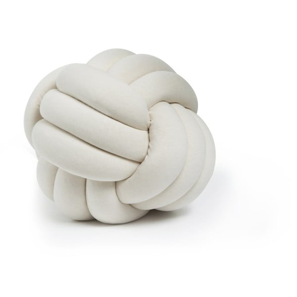 Jasnobeżowa poduszka Knot Decorative Cushion, ⌀ 30 cm