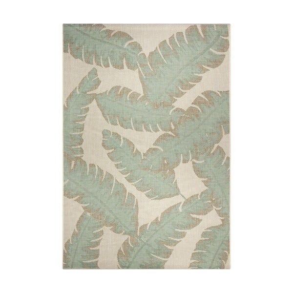 Zielono-beżowy dywan odpowiedni na zewnątrz Ragami Leaf, 160x230 cm