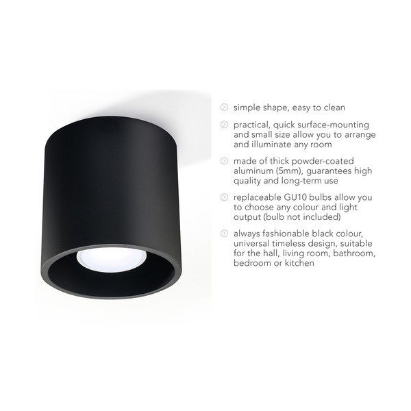 Czarna lampa sufitowa Sollux Roda-image-4