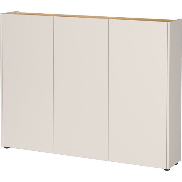 Kremowa szafka w dekorze dębu 138x105x25 cm Libbiano – Germania