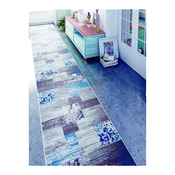 Niebieski dywan Muriel Sento, 80x160 cm