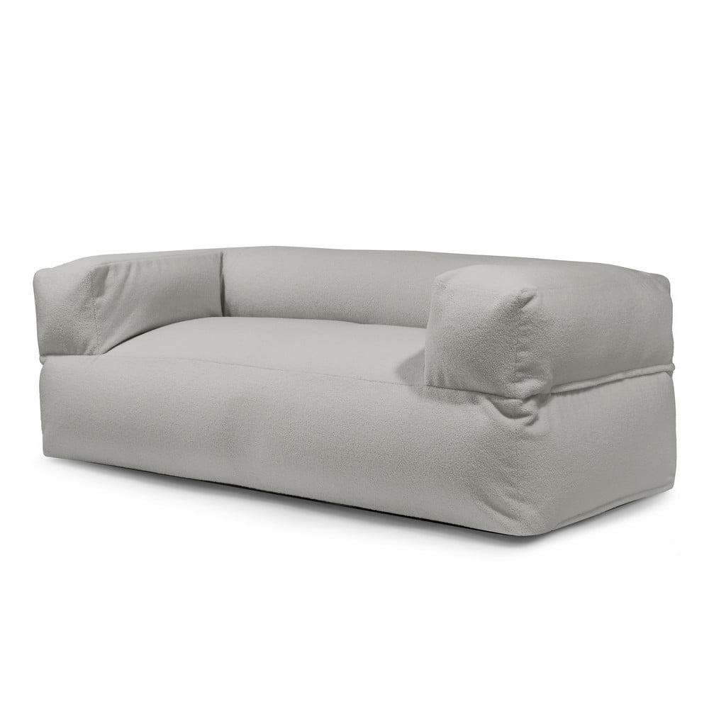 Jasnoszary worek do siedzenia z materiału bouclé Sofa MooG – SLOWDOWN